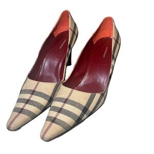Burberry Canvas Printed Pumps Size US 11/IT41 - Nova check - ALL ITEMS SHIP FREE